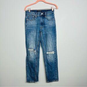 Lucky Brand Women's Blue Mid rise Boyfriend Straight Leg Jeans Size 25